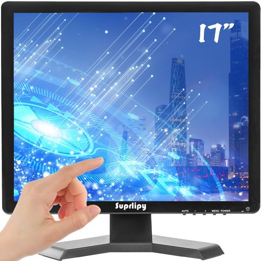 Suprlipy17インチタッチスクリーンモニター1280x1024HDMIVGAAVUSBBNC相応う10尖んがり静電静電容量手当たりTFTLED4:3管する万覚え帳PCboxPS5/なおなお書き4SwitchPOS取り合わせ用