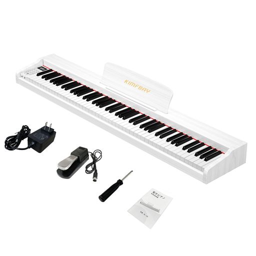 KIMFBAY 電子ピアノ 88鍵盤スタンド付き 軽量 ポータブル Amazon | KIMFBAY 電子ピアノ 88鍵盤 卓上 木製 電子 ピアノ 88