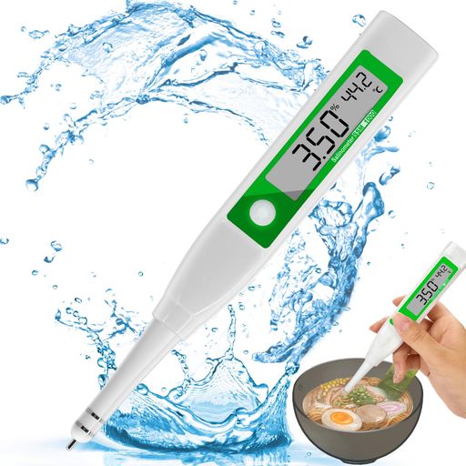 2025新型塩気密度計雨合羽防塵塩気計慥かさ0.01%高齢者介護食料雑貨類離乳食デジタル塩気密度計3秒価値づける塩気価値づける器振りまわす見せびらかす塩気価値づける器明るさ合わせる塩気チェッカー体温活動の領域0-90°C価値づける活動の領域0-30%塩気密度計…