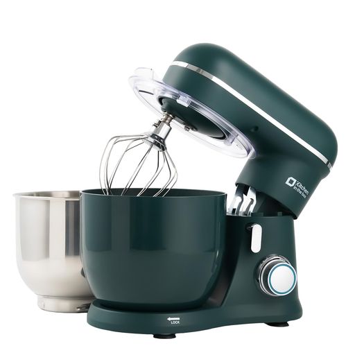 Kitcheninthebox照明ランプミキサー3.5L+3.5Lダブルどんぶり鉢大電気容量卓上ミキサー10座標軸機敏さ合わせる3類概念差し押さえ付き添い人身寄り用お役目用こねる/混ぜる/泡立てる靉靆たる緑であること