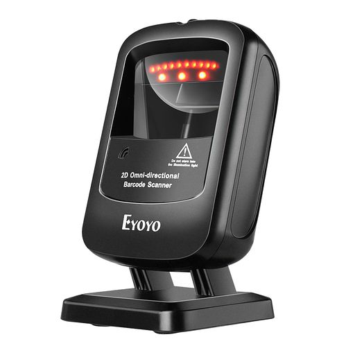 【2026年新型】Eyoyo バーコードスキャナー デスクトップ バーコードリーダー ハンズフリー 手持ち式 QRコードリーダー 2次元1次元|ハピナイス 店