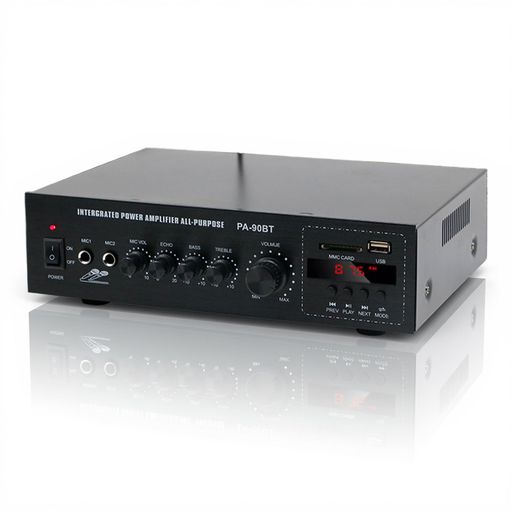 TopskyパワーアンプオーディオサウンドアンプマイクUSBカラオケアンプBluetoothHIFIデジタルアンプ最大出力120WオーディオPA90BTRCサポート車載家庭用USBパーティー用忘年会新年会結婚式