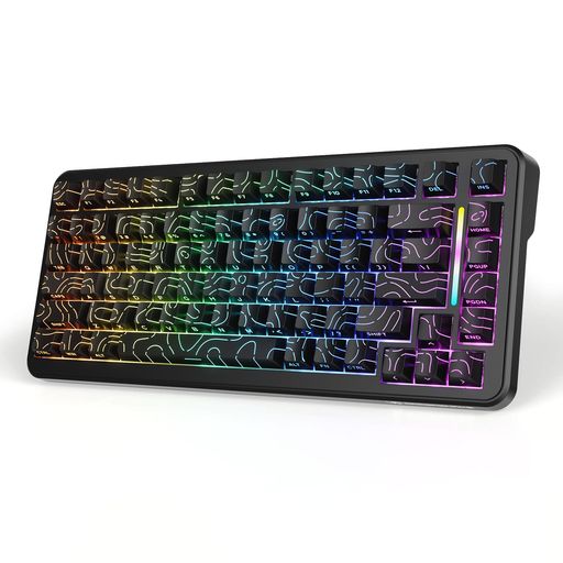 MAMBASNAKEM82HEラピットトリガーゲーミングキーボードメカニカル有線75%Type-CパウダーコンパクトRT0.1粍8000hzRGBうしろ側ともし火USB磁気取り替えっこ鍵盤82足がかり0.125msディレイダブル