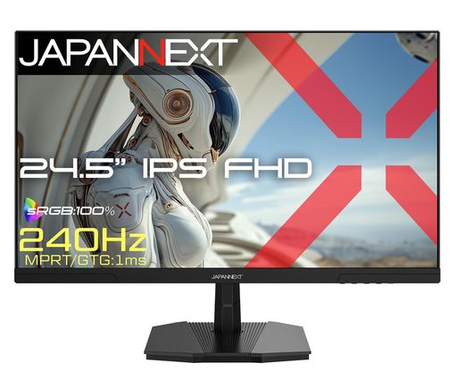 【ECサイト限定】JAPANNEXT 24.5インチ IPSパネル搭載 240Hz/1ms(GTG:OD時/MPRT)対応 フルHD(1920x1080)解像度 ゲーミングモニター JN-i245G240F HDMI2.1 DP sRGB:100%｜ハピナイス　店