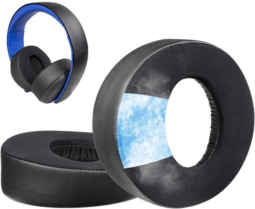 SOULWIT冷却ジェルパッドイヤーパッド交換用SonyGoldWirelessPlaystationPS4ゲーミングヘッドセットに対応2014年版モデルCUHJ-15001/CECHYA-0083用ヘッドパッド冷感パッド