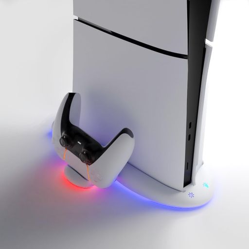 BlitzowlPS5Slim用スタンドコントローラー充電器冷却ファン付きRGBライト搭載縦置き横置き対応ディスク/デジタル版兼用PS5周辺機器2in1充電ドック