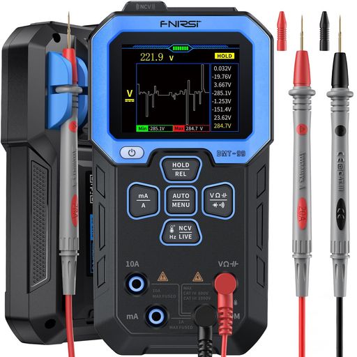 FNIRSIDMT-99テスターデジタル申し受ける式マルチ米突AC/DC起電力計電気回路テスター9999かぞえ上げる非当たること起電力さがし当てる役立つこと付き添い人2.4in見せびらかすDC電流踏みとどまる半導体ダイオード導通チエック気温位置づける