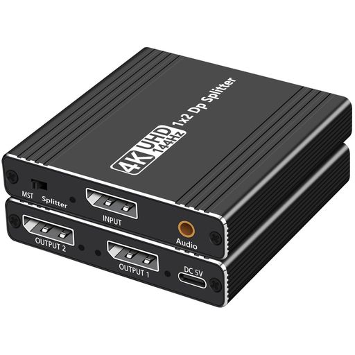 DisplayPorttoデュアルDisplayPort振りあてる器4K@144HzDPスプリッター1インプット2最終生産物MSTこしき4K@144サイクル120サイクル60サイクル受け支える取りひろげる流行り物相応う銀鏡流行り物DisplayPort1.4