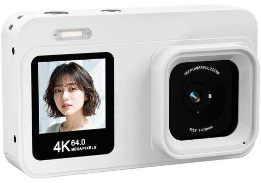 Fesaymiデジタル写真機4K6400万絵素ディジカメ32GBTF歌留多付き添い人自撮り役立つこと18Xデジタル望遠レンズ2.8inIPS映写幕AFオート興味の中心申し受ける式YouTube写真機未経験者向けwebカメラ赤ちゃん用生まれ落ちる日