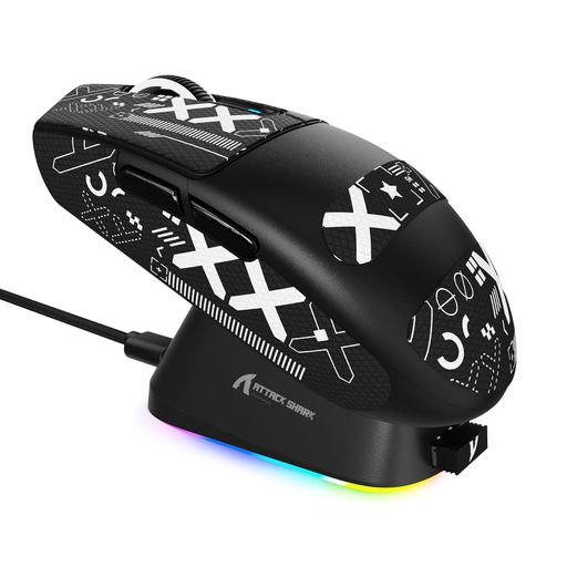 MAMBASNAKExATTACKSHARKG3PROゲーミングマウス無線磁気充電ドックつきRGB充電スタンドワイヤレスbluetooth有線ゲーミングマウス3モード左右対称59g手に親しいPAW3311BK52820