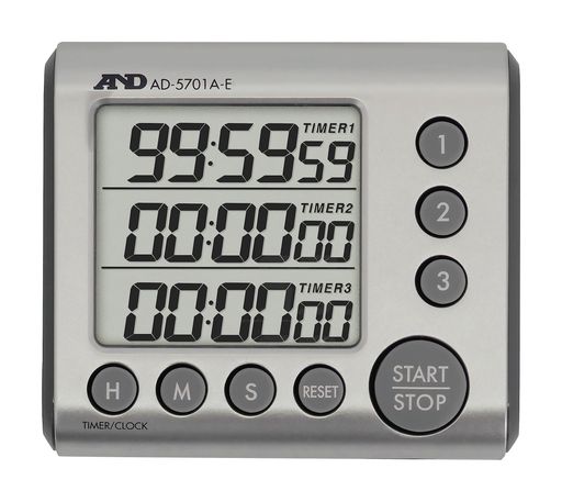 A&D3チャンネル100時間タイマーAD-5701A-Eトリプル時間管理画像