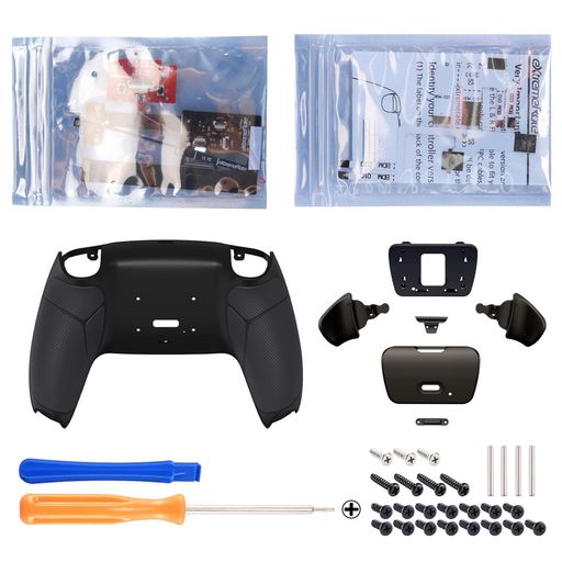 コントローラー本体ではなく、eXtremeRateps5(BDM-010&BDM-020)に対応用金属製背面ボタンRISEリマップキット(ブラック)、ps5コントローラーに対応用PCBAボードとラバー付きバックシェルケース&バッ…