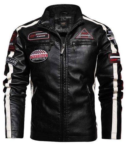 [D.IIZOO]立ちネックレザージャケットメンズブルゾン革ジャンバイクライダースジャケット合皮ジャンフェイクレザージャンパーPUアウターショート丈防風雨合羽馬鹿でかい大きさ烏兎冬(黒いことM)