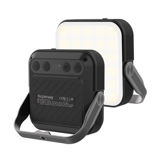 SUPERWAY 20000mAh led ランタンQC 3.0/22.5W 2024新登場 1600ルーメン 四色切替 昼光色 昼白色 電球色 赤色点灯 SOS IP65 防水 防災グッズ アウトドア ライト 電気量輝度数字表示 光色/輝度記憶｜ハピナイス　店