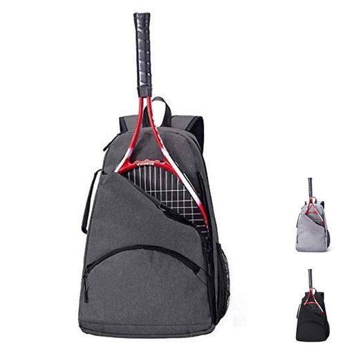 QCWNテニスバッグテニスバックパックピックルボールバッグメンズレディースキッズテニスラケットバックパック/御徒面子櫂1個または2個納める能力のあるどんぶり鉢用ラケットキャリアピックル…