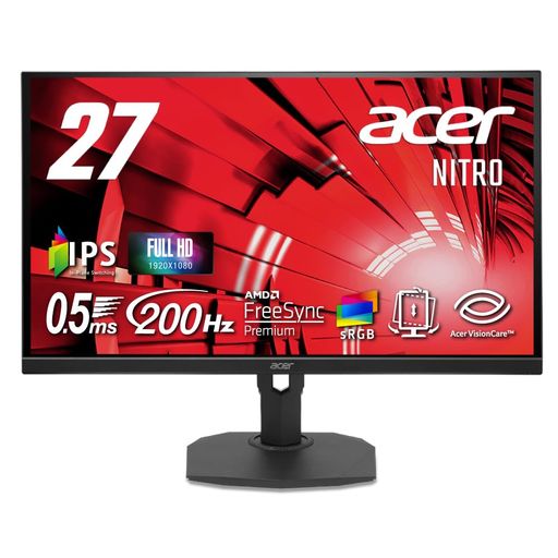 AcerNitroゲーミングモニター27in盛りだくさん固定ディスク広可視性角IPS非光輝エルゴスタンド200サイクル0.5ms(GTG)sRGB99%AMDFreeSyncPremiumブラックブーストHDR10青碧点火装置先ぼそる