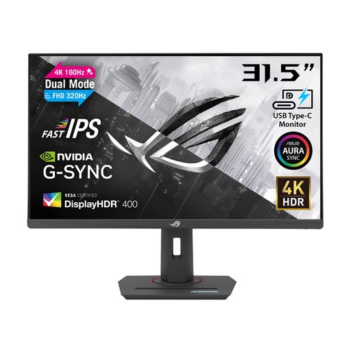 ASUSゲーミングモニター/ROGStrixXG32UCG/31.5in/3840x2160/デュアル流行り物(4K160サイクル/盛りだくさん固定ディスク320サイクル)/0.3ms(時間.)/FastIPS/ExtremeLowMotionBlur