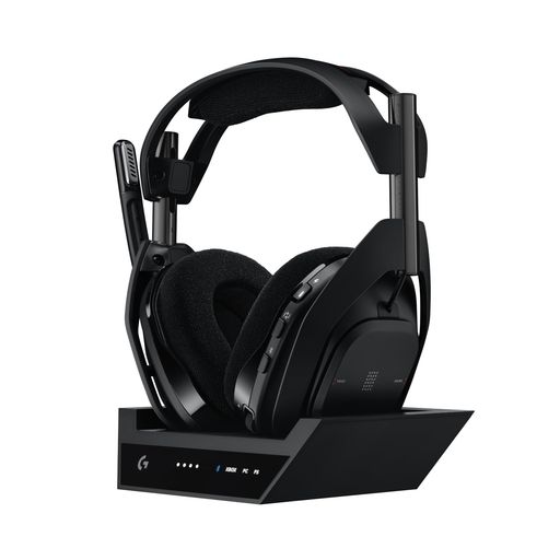 Logicool G ゲーミングヘッドセット ASTRO A50 X LIGHTSPEED A50X-BK ワイヤレス ヘッドセット + ベースステーション ミックスアンプ 内蔵 マイク付き 充電 24時間連続使用可能 軽量 363g Bluetooth|ハピナイス 店