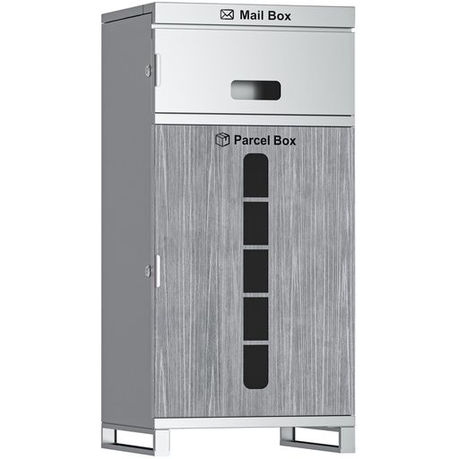【複数投函可能/傘立てのプレゼント/ポスト一体型】BBKD 宅配ボックス 屋外 防水 大容量 大型 組立不要 盗難防止 両開扉 簡単設置 ポスト 一体型 置き配ボックス 置き型 ボックス 宅配box …|ハピナイス 店
