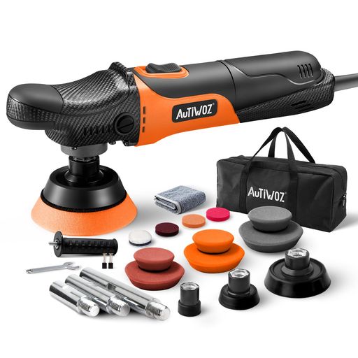 Autiwoz W03 ミニ 電動ポリッシャー 25/50/75mm カー シングル AC100V式 ロータリー 小型軽量1.52kg 研磨機|ハピナイス 店