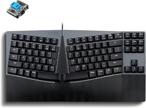 PerixxペリックスPxErgoMechエルゴノミクスキーボードメカニカルテンキーレスロープロファイル有線繋ぎ合わせるUSBWindows/MacOSXと取り替えっこ性あり黒いこと英語申し合わせPERIBOARD-335(青軸)