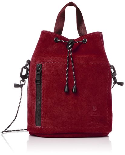 [アッソブ]スエード 巾着バッグ ショルダーバッグ WATER PROOF SUEDE DRAW STRING BAG WINE｜ハピナイス　店