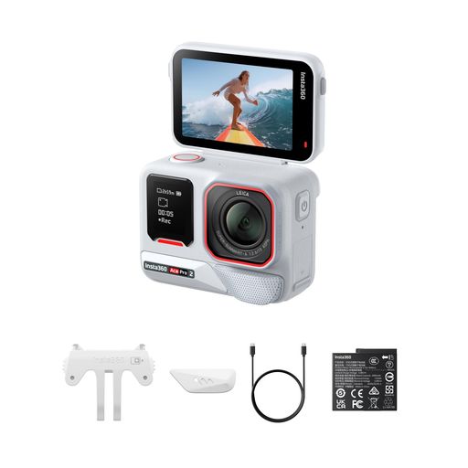 Insta360 Ace Pro 2 - ライカとの共同開発による防水仕様の8Kアクションカメラ。1/1.3インチセンサー、デュアルAIチップ 暗所性能 オーディオ、フリップ式スクリーン&AI編集でVlogやオートバイな&hellip;｜ハピナイス　店