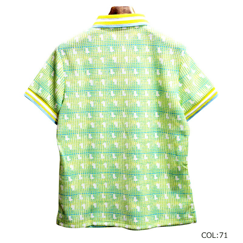 ブラック ホワイト Black White Bls9710xi レディース 半袖ポロシャツ チェック柄 テリア柄 吸水速乾 カットゴルフウェア スポーツウェア Clinicalaspalmeras Com