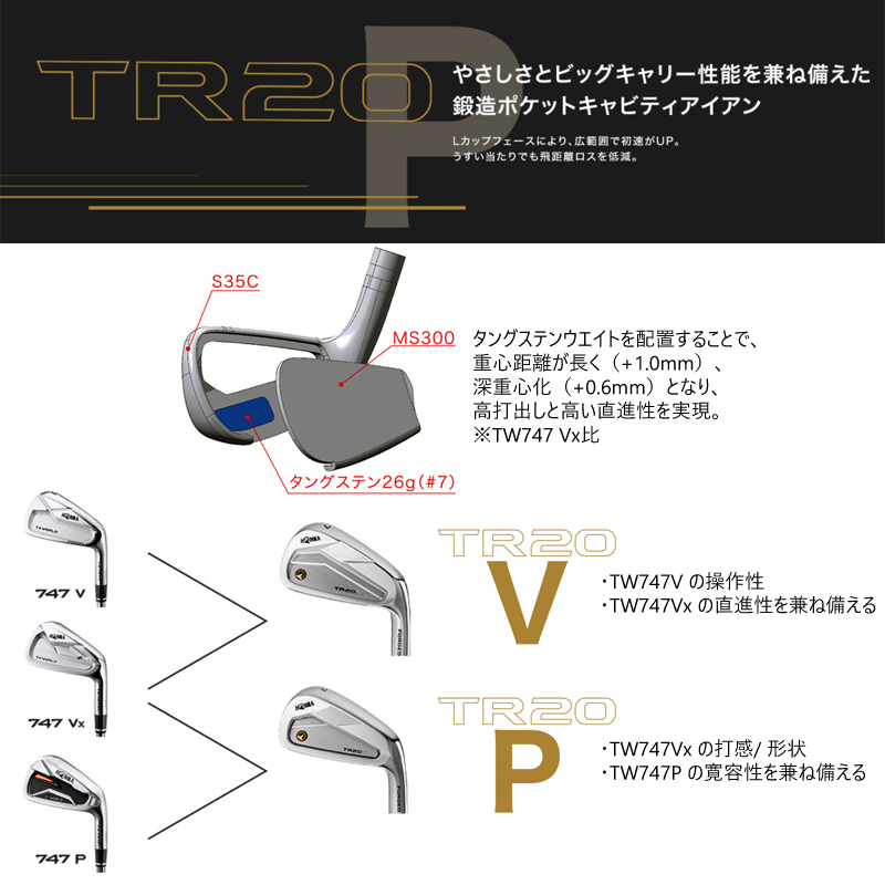 充実の品 TW747後継モデル 単品アイアン ツアーワールド 本間ゴルフ HONMA スチールシャフト N.S.PRO ホンマ TR20P クラブ