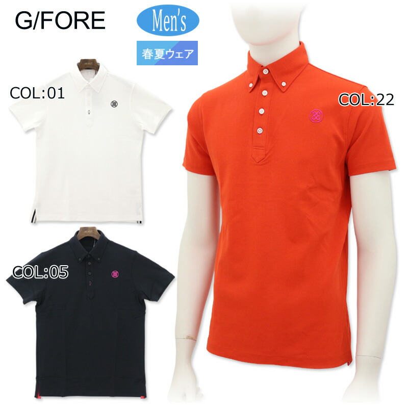 ジーフォア G/FORE メンズ ポロシャツ 半袖Tシャツ　L タグ付き新品 G/FORE ジーフォア 半袖ポロシャツ (M)(L)(LL) メンズ ゴルフ