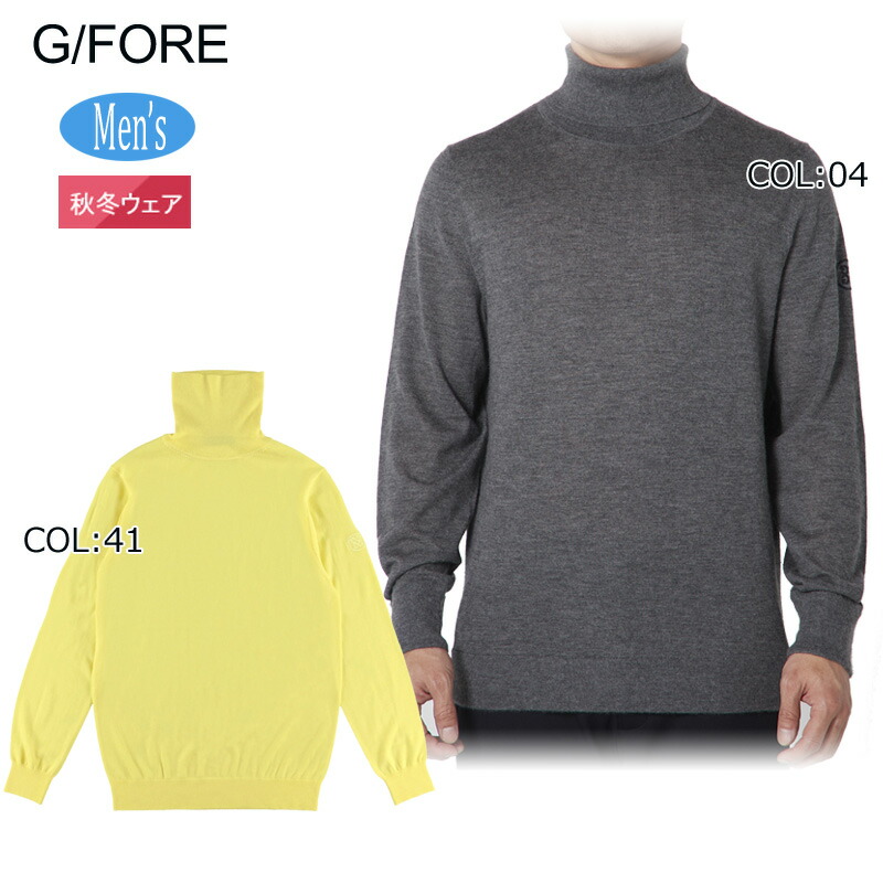 G/FORE (GFORE) ジーフォア 073214705 メンズ ハイネック ティーシャツ カシミール ゴルフ御召しもの 運動競技御召しもの 秋冬