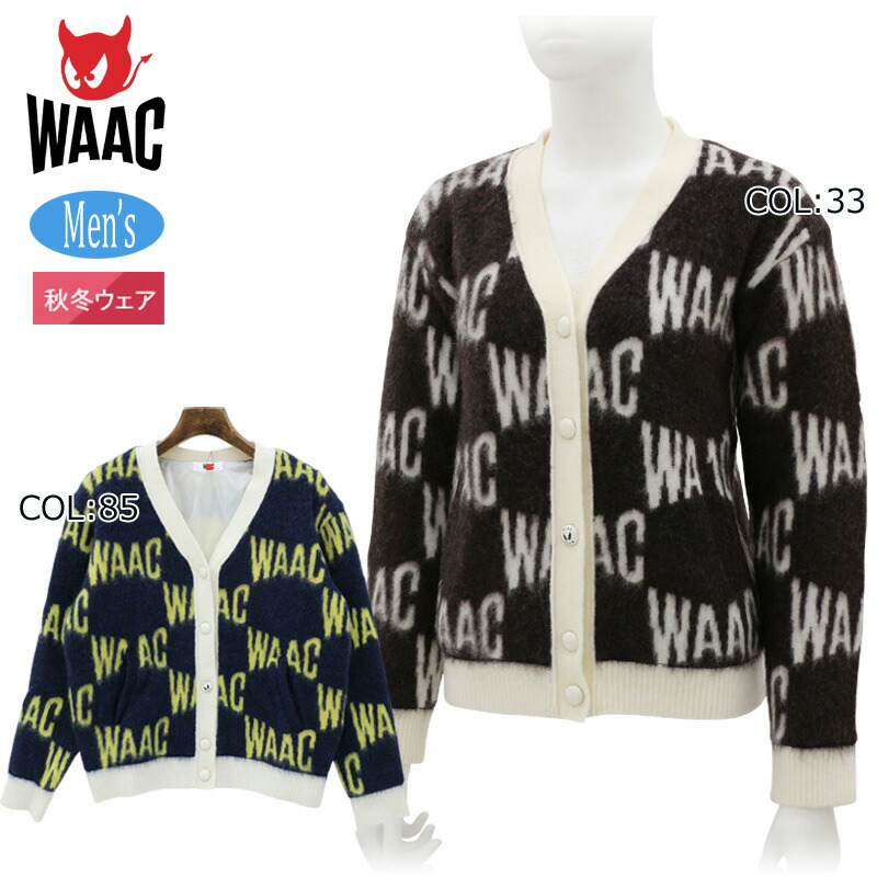ワック WAAC 072324776 レディース 長袖 ジレー モヘア 伸ばすこと ゴルフ御召しもの 運動競技御召しもの 秋冬