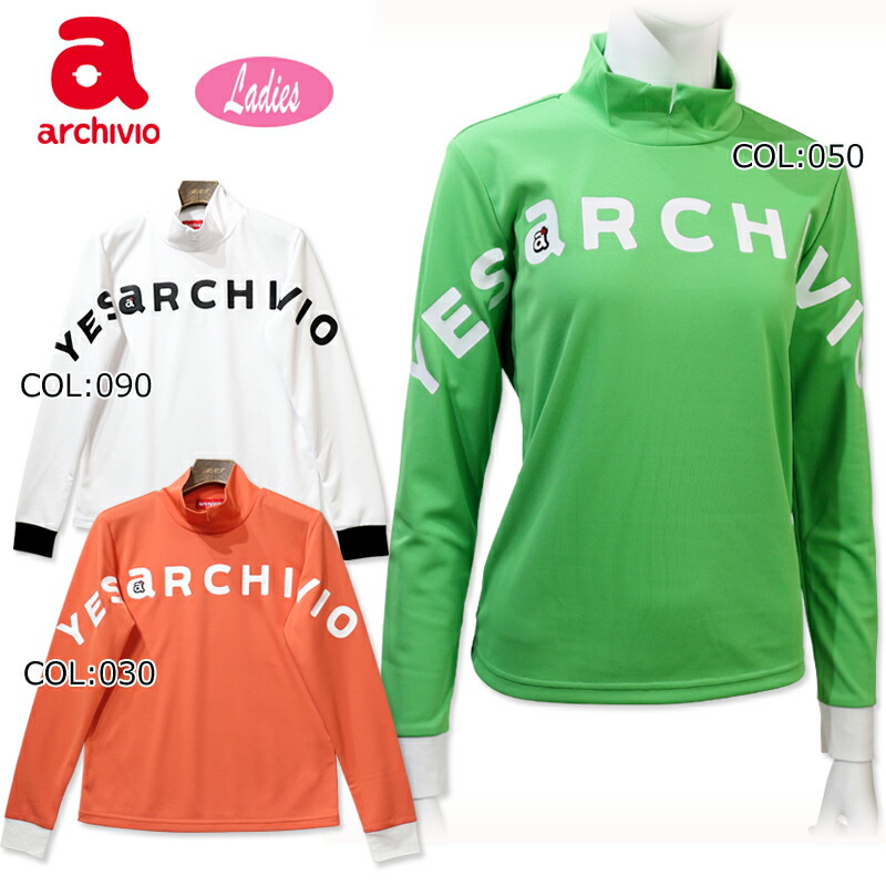 archivio ARCHIVIO アルチビオ ハイネック 長袖Tシャツ ホワイト