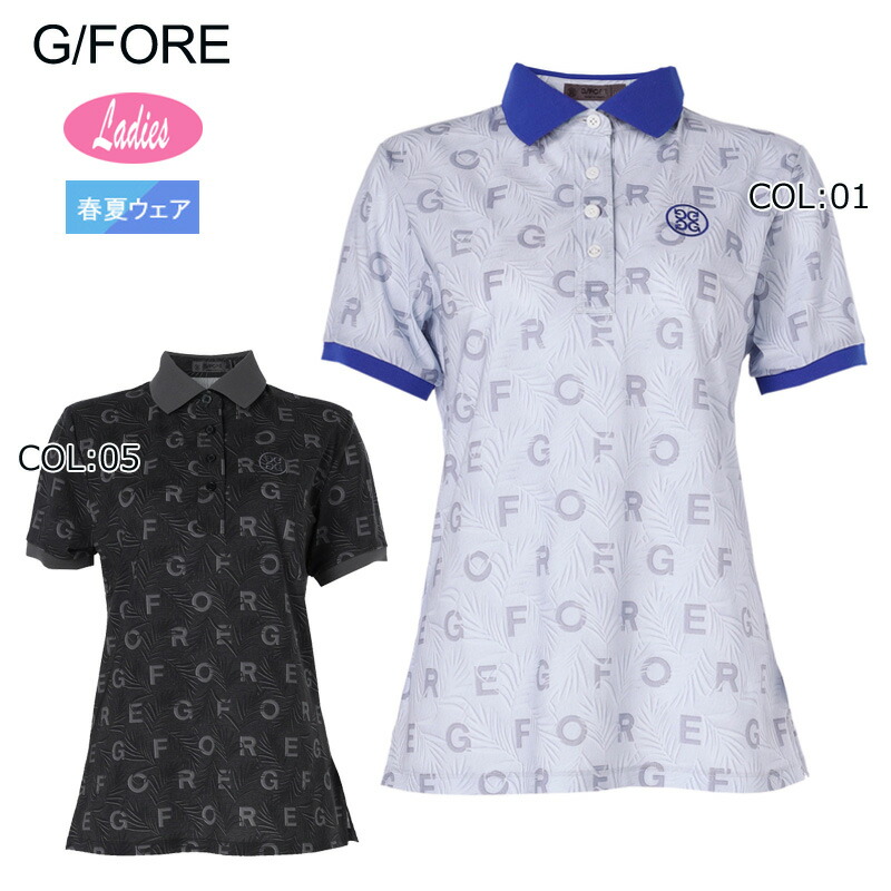 G/FORE (GFORE) ジーフォア 073213070 レディース 半袖ポロシャツ ゴルフウェア スポーツウェア 春夏