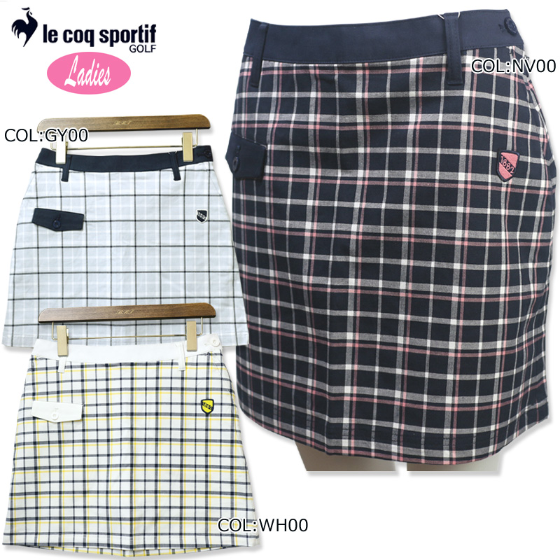 le coq sportif - ルコックスポルティフ　台形チェックスカート 楽天市場】ルコックスポルティフ le coq sportif ゴルフウェア