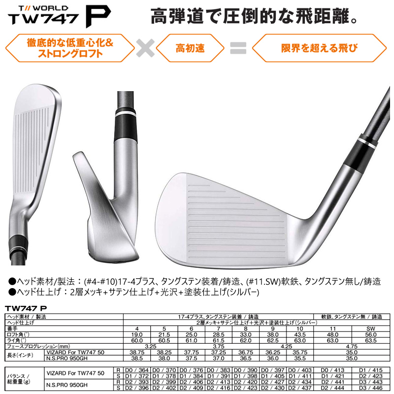 本間ゴルフ(ホンマ HONMA) ツアーワールド 6本組(#5-#10) 950GH 右用