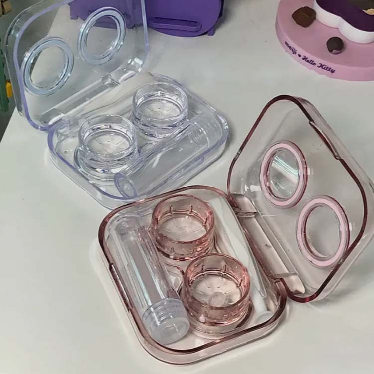 楽天市場 4色選べる コンタクト 収納ケース 透明 かわいい シンプル 漏れ防止 コンパクト ケースセット ハードレンズ 汚染防止 浸漬ケース 外出 旅行用 携帯便利 送料無料 Firststep