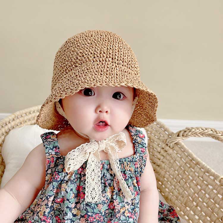 楽天市場 おしゃれかわいい麦わら帽子 麦わら帽子 赤ちゃん 帽子 女の子 男の子 ベビー帽子 子供帽子 キッズ麦わら帽子 ストローハット 紫外線対策 Uvカット 日よけ 日焼け防止 アウトドア Firststep