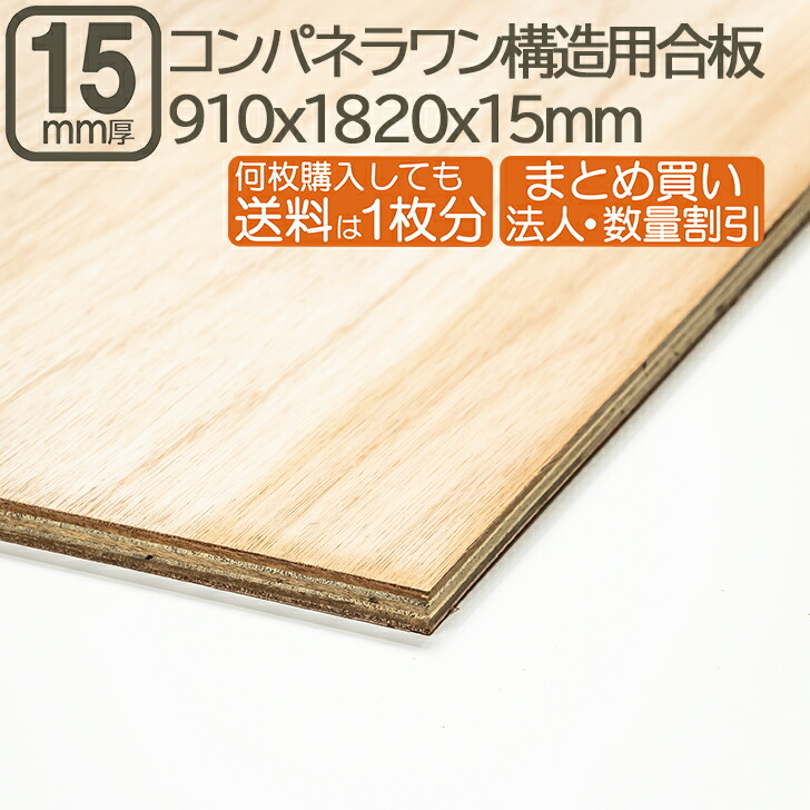 楽天市場】パネコート 12mm 耐水 コンパネ 合板 180cmx90cmx12mm