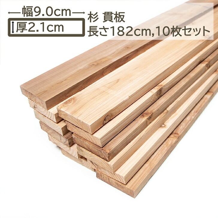 楽天市場】国産杉 貫板 9x1.5x91cm 10枚セット スギ 90x15x910mm すぎ