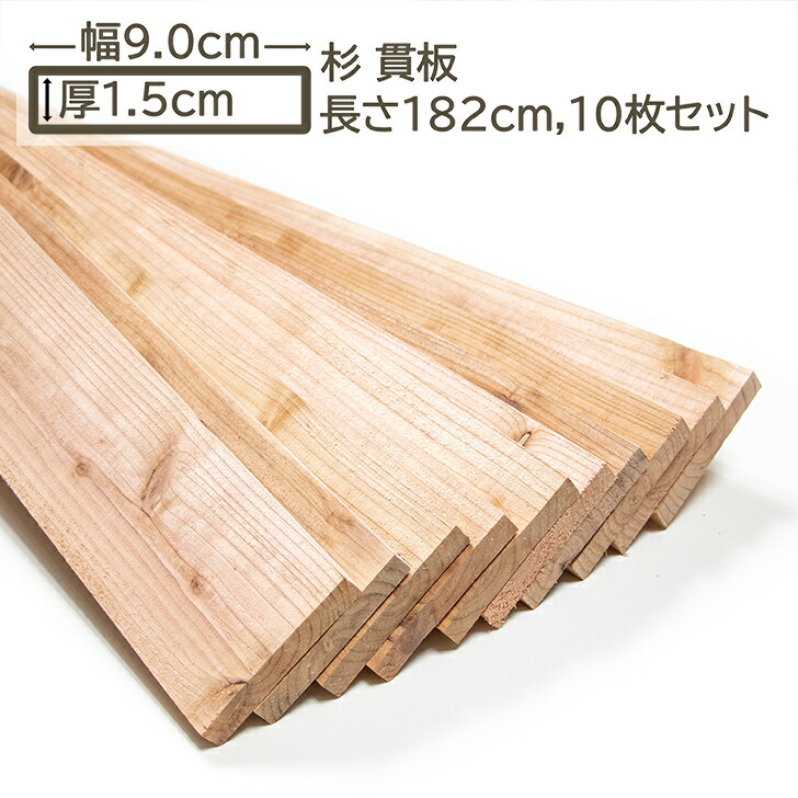 杉本ページ 楽天市場】国産杉 貫板 9x1.5x91cm 10枚セット スギ 90x15x910mm すぎ