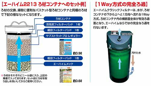 限定品 エーハイムフィルター2213 ろ材付セット 50hz 60hz共用 Fucoa Cl