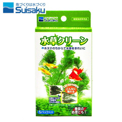 水作 水草クリーン 観賞魚 生体 熱帯魚 飼育 5パック入り 水槽