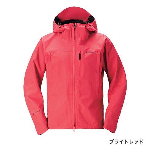 在有即日発送 シマノ(SHIMANO) DSエクスプローラーレインジャケット RA-04JT ブライトレッド Sサイズ