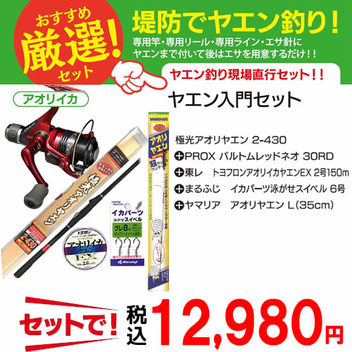 アオリイカヤエン入門 海上釣堀 現場直行 5点セット ロッド 竿 釣り竿 釣り具 フィッシング遊 鮎釣り アオリイカヤエン入門 現場直行 5点セットなど 釣具の販売 通販ならフィッシング遊web店