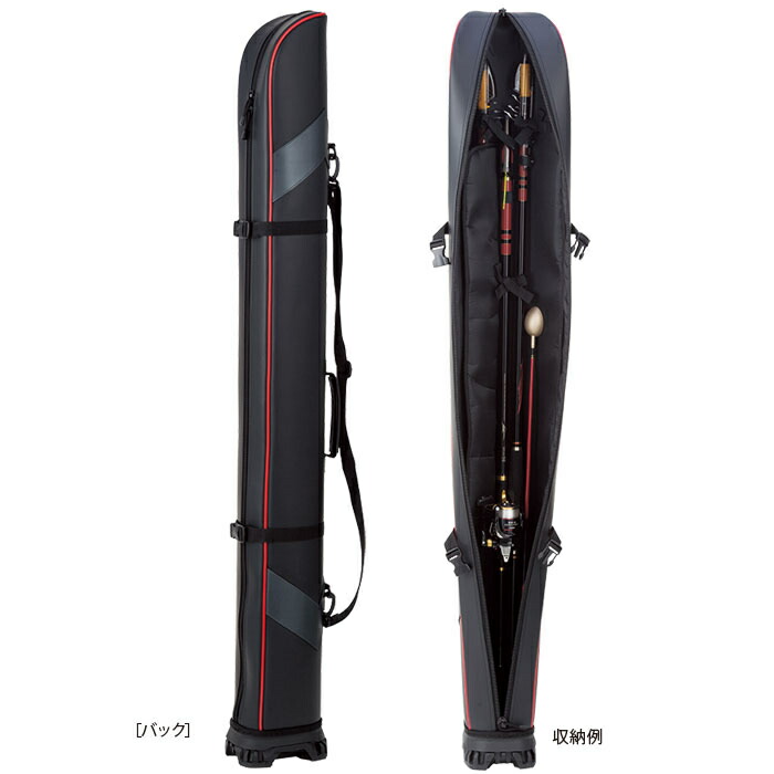 釣具のことならフィッシング遊 がまかつ ワイドストレートロッドケース ガマカツ ブラック 155 Gc 275 ロッドケース 大型商品a