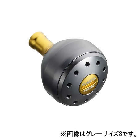 【エントリーで全品10倍！4日20時～】　シマノ 夢屋 アルミラウンド型パワーハンドルノブ グレー L タイプB用