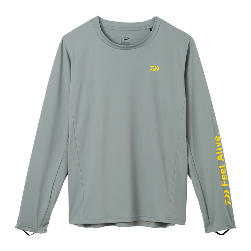 お買物マラソン期間中エントリーと買い回りでポイント最大10倍ダイワ サンブロックドライシャツ グレー DE-5222 (フィッシングシャツ・Tシャツ)