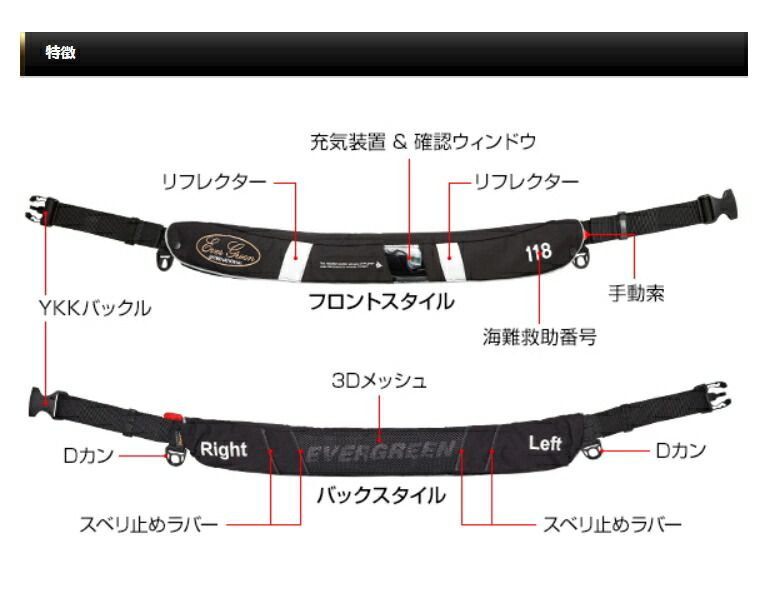 SALE／58%OFF】 エバーグリーン EGライフベルト タイプ4 自動膨張 ライフジャケット 桜マーク 国土交通省認定 fucoa.cl