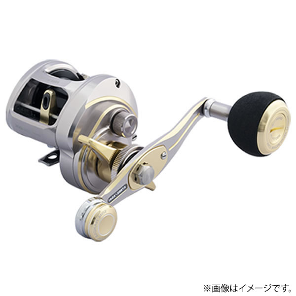 スタジオオーシャンマーク ブルーサファリ 35Hi/L-D/G(22) ダークシルバー/ゴールド 左ハンドル (ジギング・タイラバ リール)|フィッシング遊